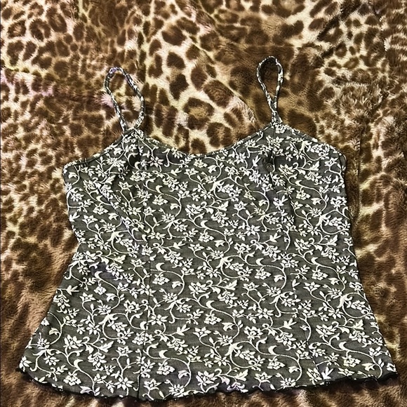 Tops - Floral Print Women's Tank Top